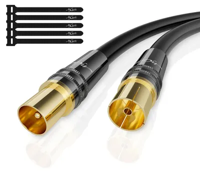 Zdjęcie produktu dla 1 metr kabla RG6 4K do anten, kabel satelitarny, kabel koncentryczny HD do telewizji