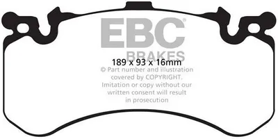 Imagen del producto de EBC Brakes DP42158R: Juego de pastillas de freno delanteras para AUDI A6 Avant (4G5, 4GD, C7), A6 Limousine (4G2, 4GC, C7), A7 Sportback (4GA, 4GF) y A8