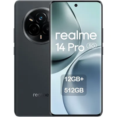 realme 14 pro 5G 512GB ROM/12GB RAM 6,77'' 120Hz 6000mAh 50MP Handy, Grau
