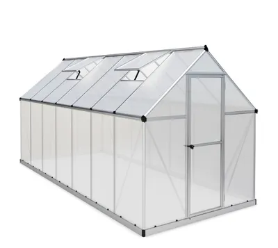 Produktbild von Palram - Canopia Aluminium Gewächshaus Mythos 614 Silber 426x185x208 cm