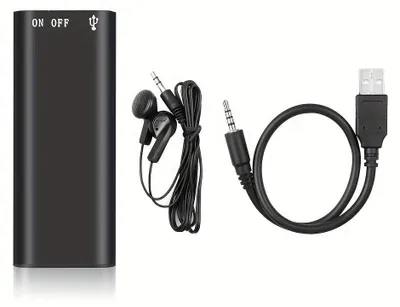 Produktbild von Mini Diktiergerät (16GB) mit Rauschunterdrückung – Digitaler Audiorekorder mit Löschfunktion, ideal als Sprachaufnahmegerät
