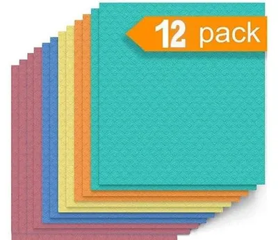 Immagine prodotto di Omgoods - Stoviglie ecologiche e riutilizzabili - 12 pezzi, spugne assorbenti