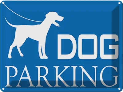 Produktbild von vianmo Blechschild 30x40 cm Dog Parking Tier Haustier Hund