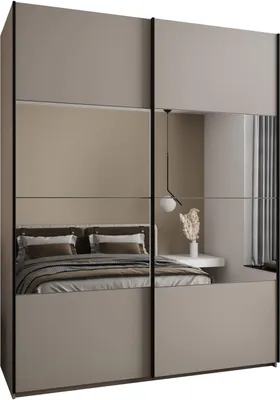 Produktbild von MEBLE KRYSPOL LUX 4 Schrank - 245,5x200x64cm - Kaschmir, Kaschmir, Schwarz
