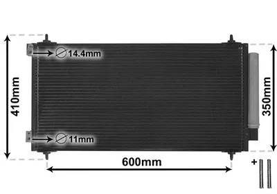Produktbild von VAN WEZEL 09005271 Kondensator Klimaanlage Klimakondensator passend für PEUGEOT 807 MPV +Trockner