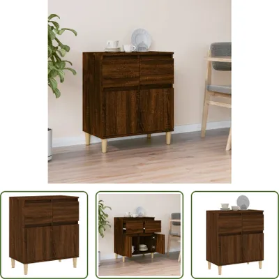Produktbild von The Living Store Sideboard Braun Eichen-Optik 60x35x70 cm Holzwerkstoff