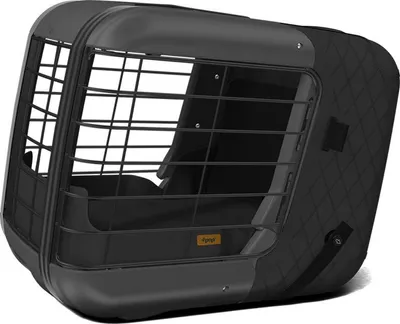 Produktbild von 4pets Caree Black Series, Fester Transportbox, Auto-Haustiertransportbox, Hund, Schwarz, Einfarbig, 40 °C