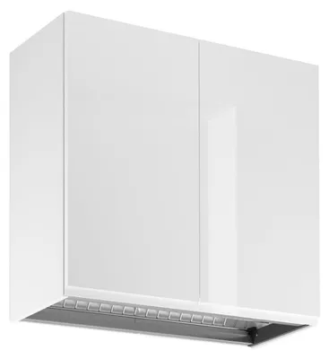 Immagine prodotto di Pensile da cucina con scolapiatti ARBOR - larghezza 80 cm, bianco lucido / bianco
