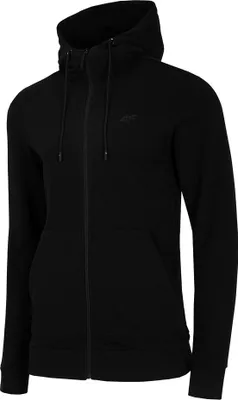 Produktbild von Sweatshirt Herren 4F Tiefschwarz Kapuzenjacke Sweatjacke Kapuzen Pulli Freizeit Sport Schwarz L