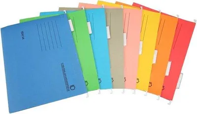 Produktbild von Famanu Organizer A4 Hängemappen - 8 Stück in verschiedenen Farben