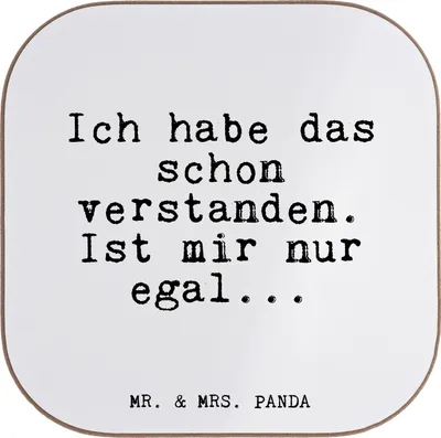 Produktbild von Mr. & Mrs. Panda Untersetzer Glas Ich habe das schon... - Weiß - Geschenk, Mama, Tischschoner, Sprüche, gläseruntersetzer, Kinder, Freund, Coaster, Familie, Freundin
