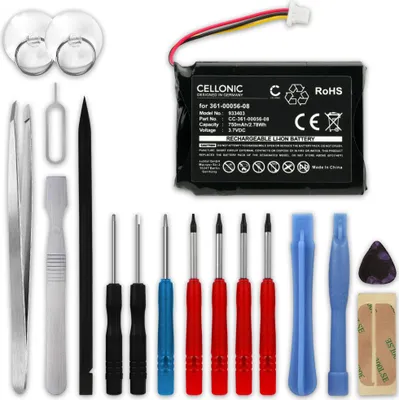 Produktbild von subtel 1x Akku für Navigation Kompatibel mit Garmin Camper 780, Camper 770 LMT-D, Drive 61 LMT-S, 361-00056-08 - (750mAh, 3.7V) + Werkzeug-Set