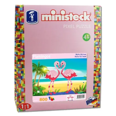 Productafbeelding van Ministeck Flamingo's - XL Doos - 800 stuks, 800 stück(e), 4 jaar, jongens/meisjes, kind, flamingo, meerkleurig