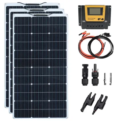Zdjęcie produktu dla Przenośny panel słoneczny, elastyczna konstrukcja, technologia krzemu monokrystalicznego, zestaw solarny 12V 300W