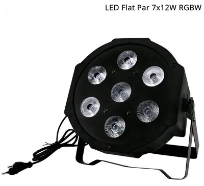 Produktbild von LED PAR Scheinwerfer 7x12W - Bühnen- & Discolicht - RGBW 4in1 - 36W DMX512 Wash - DJ Partybeleuchtung - EU Stecker