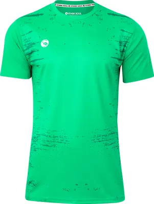 Produktbild von Sport T-Shirt, Trainingsshirt - Trikot -Stained-, Sportshirt – Grün – Gr.: S