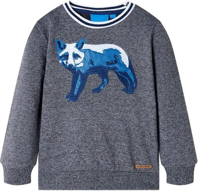 Produktbild von Kinder-Sweatshirt Marineblau Melange 128