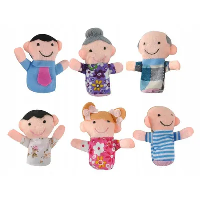 Produktbild von Bunte Fingerpuppen - 6 Stk