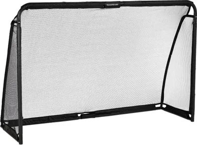 Zdjęcie produktu dla Duża metalowa bramka piłkarska z siatką treningowa do gry w piłkę nożną 300x200x90 cm czarna
