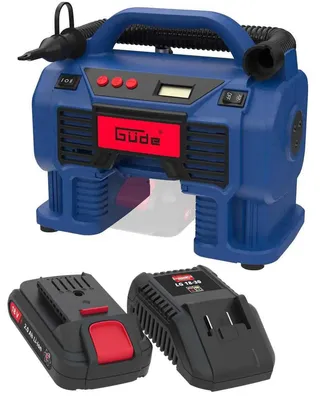 Produktbild von Güde Akku Kompressor 18V LED-Arbeitsscheinwerfer mit Akku 2.0 & Ladegerät 3A