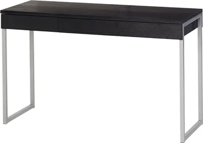 Produktbild von Fula Schreibtisch 3 Schubladen schwarz Esche Nachbildung.