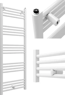 Produktbild von Granitan | Badezimmerheizkörper PUERTO - 50/140 cm - Weiß - Modernes Design - Handtuchwärmer