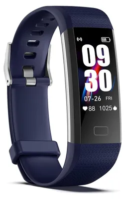 Produktbild von Fitness-Armband-Tracker mit Herzfrequenzmesser, Blutdruck, Fitnessuhr, wasserdicht, IP68, 16 Sportmodi, Schrittzähler, Kalorienzähler fur Android IOS