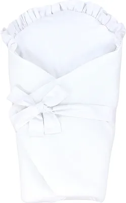 Produktbild von TupTam Unisex Baby Einschlagdecke mit Schleife, Farbe: Musselin / Weiß, Größe: 70 x 70 cm