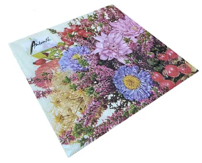 Papierservietten Herbst Blumen 33x33cm 3-lagig 20 St.
