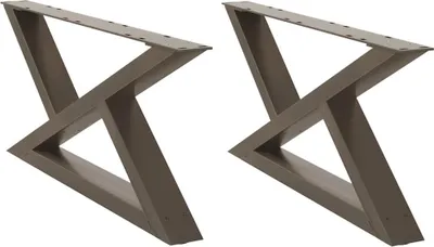 Produktbild von vidaXL Couchtischbeine 2 Stk. Naturstahl 70x(30-31,3) cm Stahl