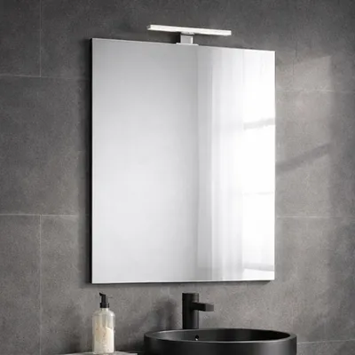 Immagine prodotto di Specchio bagno reversibile 80x60 con lampada cromata 30 cm