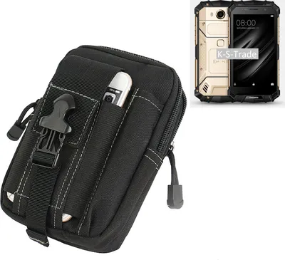 Produktbild von K-S-Trade Gürtel Tasche kompatibel mit Doogee S60 Gürtel-Tasche Holster Schutz-Hülle Handy Hülle Smartphone outdoor Handy-Hülle schwarz