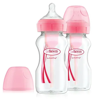Dr. Brown's Babyflasche Options+ Weitöffnung 270 ml Rosa 2 Stück