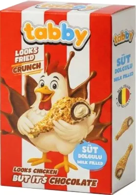 Produktbild von tabby Chicken Caramelised Crumble Chocolate Milk Filled 50g