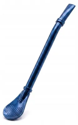 Imagen del producto de Bombilla Esencia do Yerba Mate, color azul marino, 15,5 cm