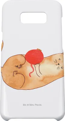 Produktbild von Mr. & Mrs. Panda Samsung Galaxy S8 plus Handyhülle  Katze Wolle - Weiß - Geschenk, Spielen, Handy, Cover, Putzig, Cat, Wollknäuel, Hülle, Case