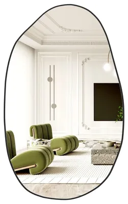 Image de Miroir mural unique irrégulier pour salle de bain 85x52cm