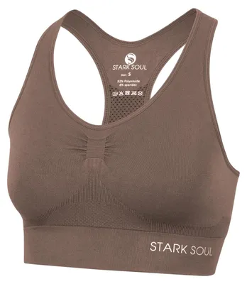 Immagine prodotto di Stark Soul® Bra Light Support - Reggiseno sportivo a doppio strato - Deep Taupe - L
