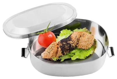 Obrázok produktu pre Nerezová nádoba na jedlo Weis Vesperdose M, farba: strieborná, rozmery: 17,9 cm x 13,6 cm x 5,4 cm, kód produktu: 17305