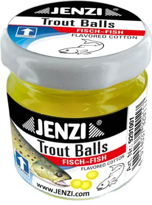 Produktbild von Jenzi Trout Balls Lachseiimitat Forellenköder Gelb Fisch