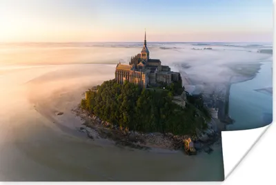 Produktbild von MuchoWow® Poster Schloss - Frankreich - Nebel 120x80 cm - Bilder