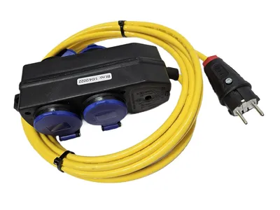 Image de Rallonge EXTREME, câble 3x1,5 PUR H07BQ-F, 15 m, 4 prises, 1323715