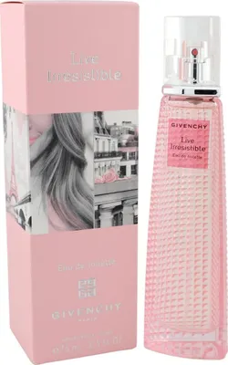 Givenchy Live Irrésistible Eau de Toilette in rosa Flakon mit strukturierter Oberfläche neben passender Verpackung mit stilvollem Design