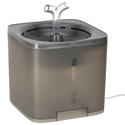 Obrázek produktu pro KIK KX2981 Fontána pro domácí mazlíčky 2000 ml, USB, šedá