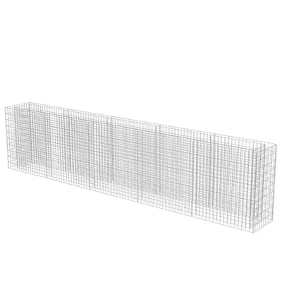 Zdjęcie produktu dla Podwyższona Donica Gabionowa, Galwanizowana Stal, 450X50X100 Cm Lumarko!