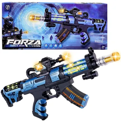 Zdjęcie produktu dla Duży Karabin Pistolet 41Cm Na Baterie Światło Dźwięk Świecący