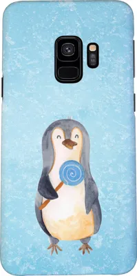 Produktbild von Mr. & Mrs. Panda Samsung Galaxy S9 Handyhülle Pinguin Lolli - Eisblau - Geschenk, Cover, Naschen, Süßigkeiten, Spruch, Handy Schutzhülle, Rabauke, Handycover, Hülle