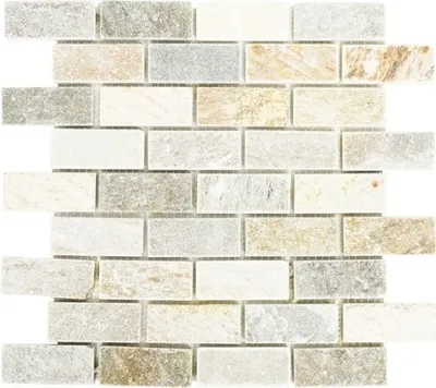 Produktbild von Natursteinmosaik XQM 13IL 30,5x30,5 cm beige/grau