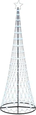 Obrázok produktu pre vidaXL LED vianočný stromček, studená biela, 302,5 cm, kovový