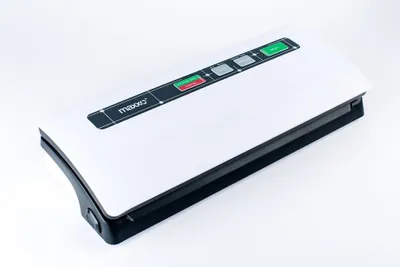 Obrázok produktu pre Vákuová balička potravín Maxxo VM5000, turbo výkon 12 l/min, režim mokrých potravín, zváranie, konzervy, sous-vide, 800 mbar, 300 mm valec